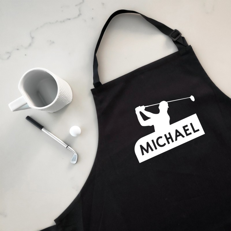 Personalised Man Golfing Apron