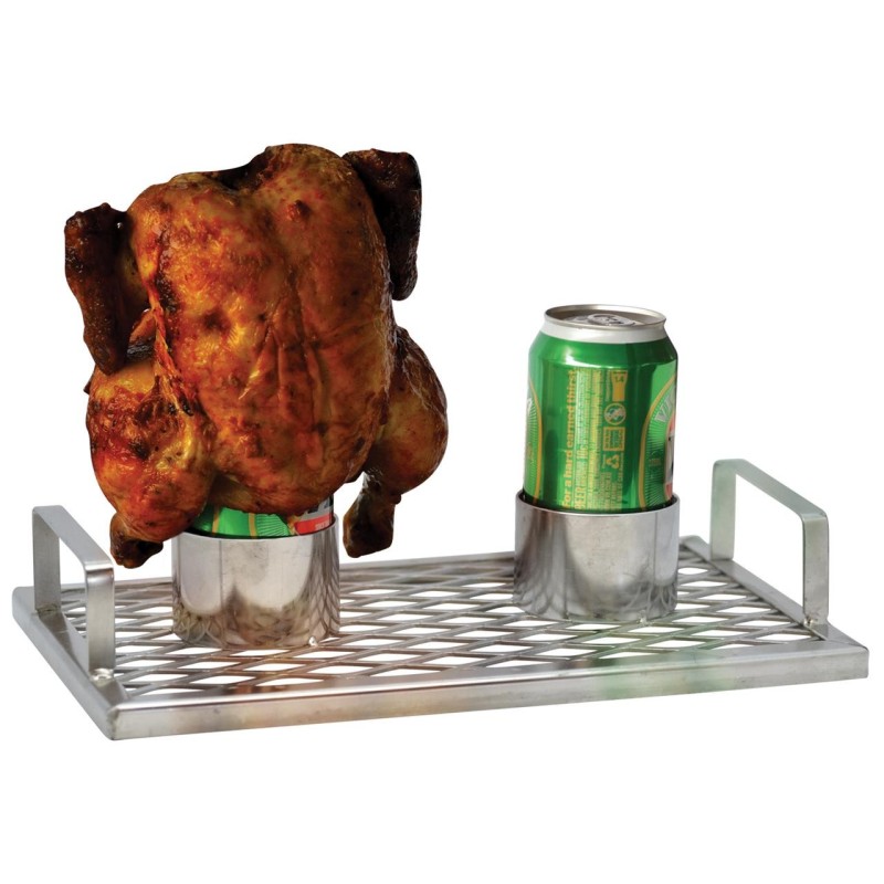 Coyote Chick 'N' Brew Stainless Steel BBQ Twin Roaster