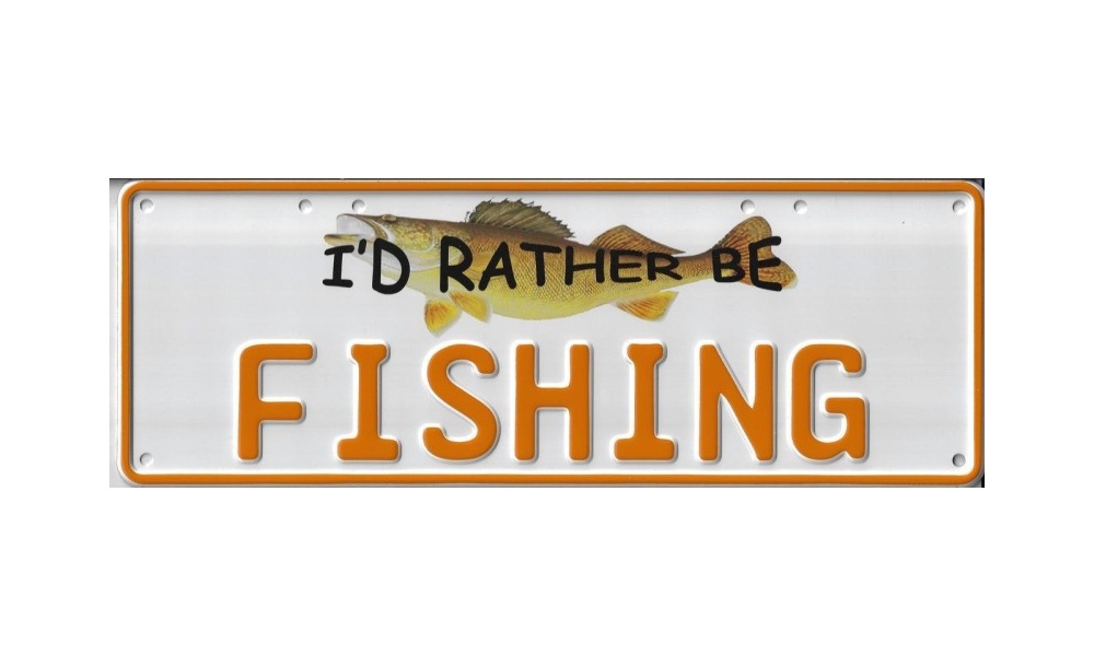 Fishing Number Plate
