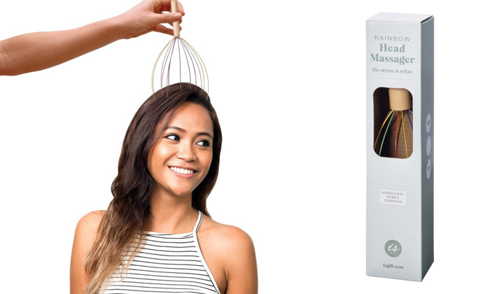Head Massager With Bamboo Handle