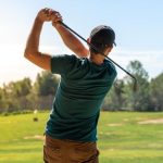 Dad Playing Golf Driving