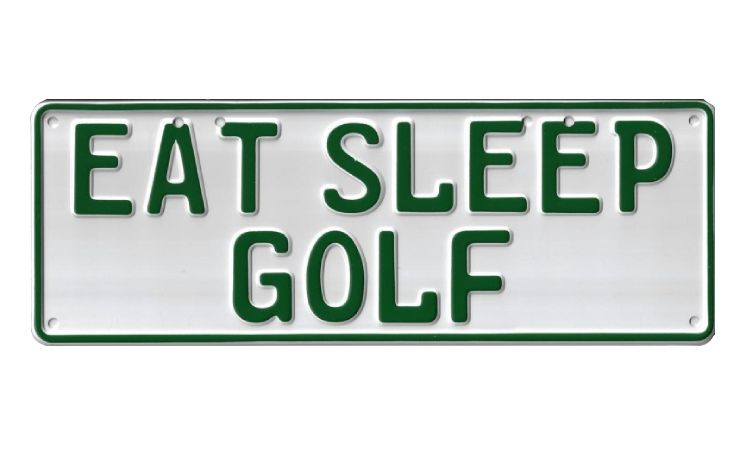 Eat Sleep Golf Novelty Number Plate