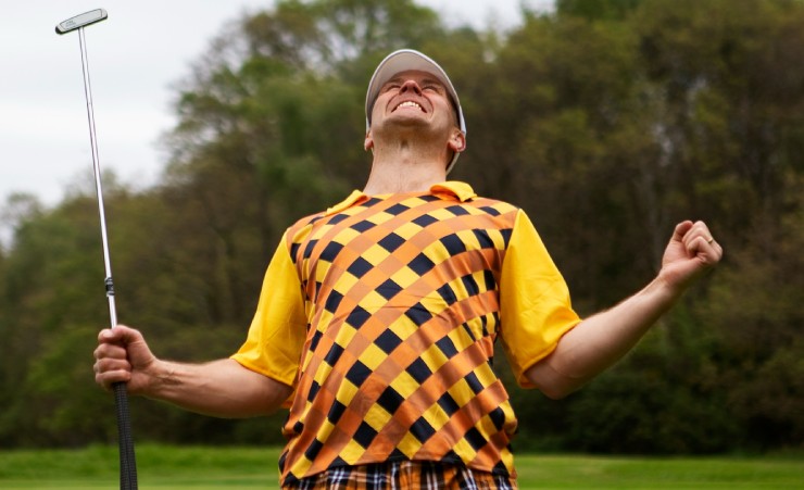 Golfer Excited Fist Pump