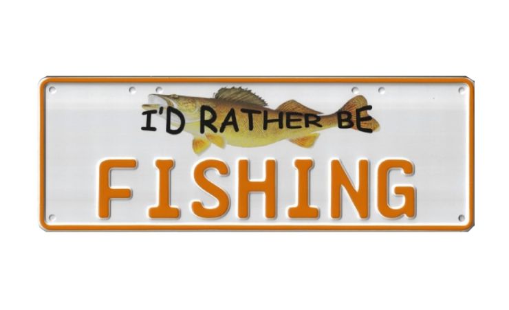 Id Rather Be Fishing Number Plate