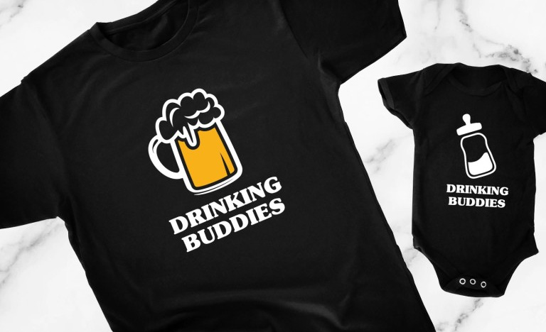 Drinking Buddies Father And Child Matching T Shirt