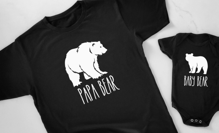 Papa Bear Baby Bear Father And Child Matching T Shirt