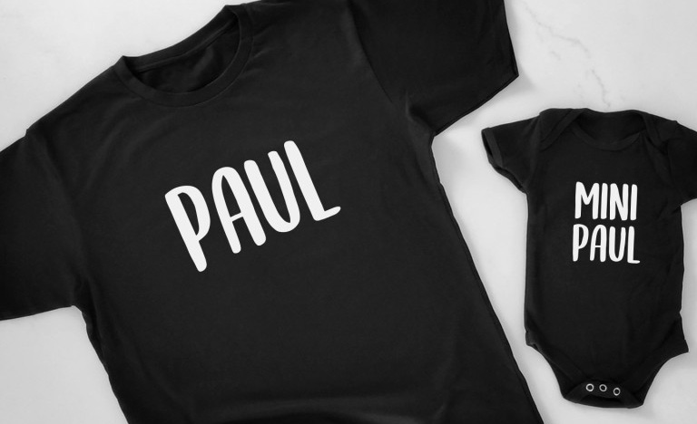 Personalised Me Mini Me Father And Son Matching T Shirt