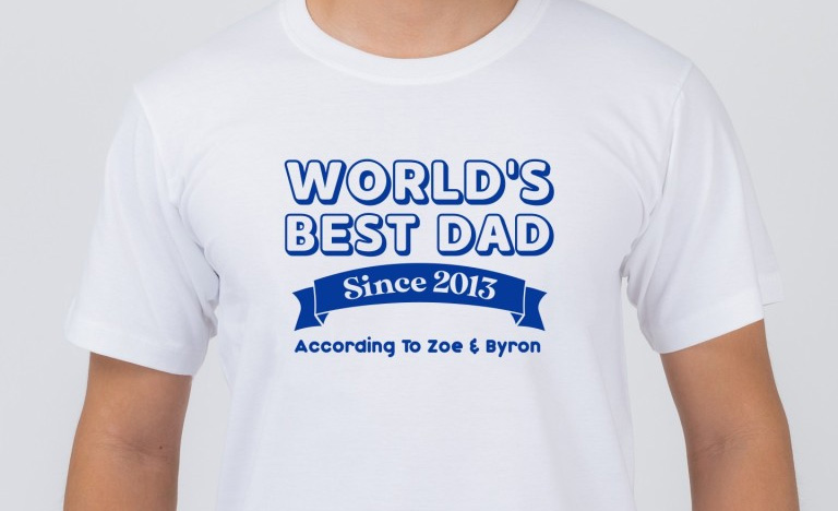 Personalised Worlds Best Dad T Shirt