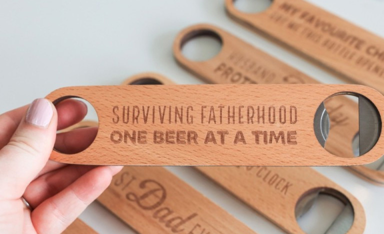 Surviving Fatherhood One Beer At A Time Wooden Bottle Opener