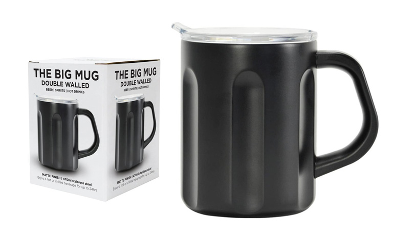 The Big Mug – Double Walled Travel Manly Mug