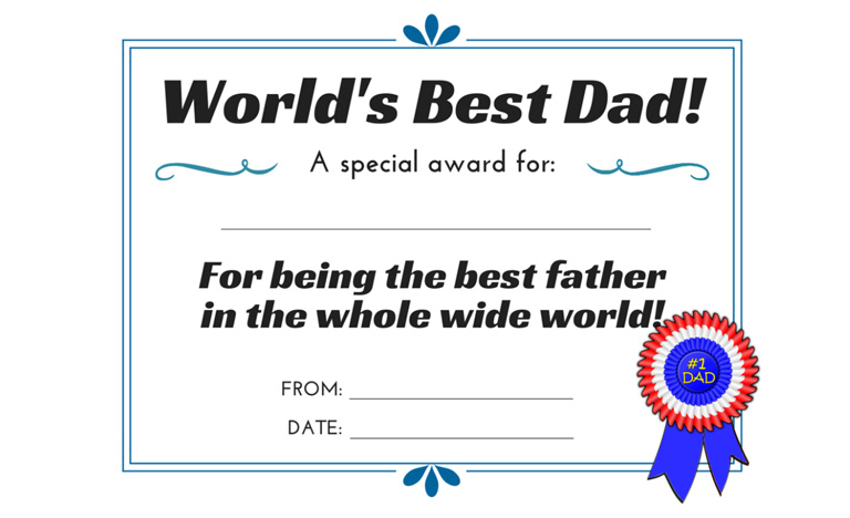 Best Dad Certificate