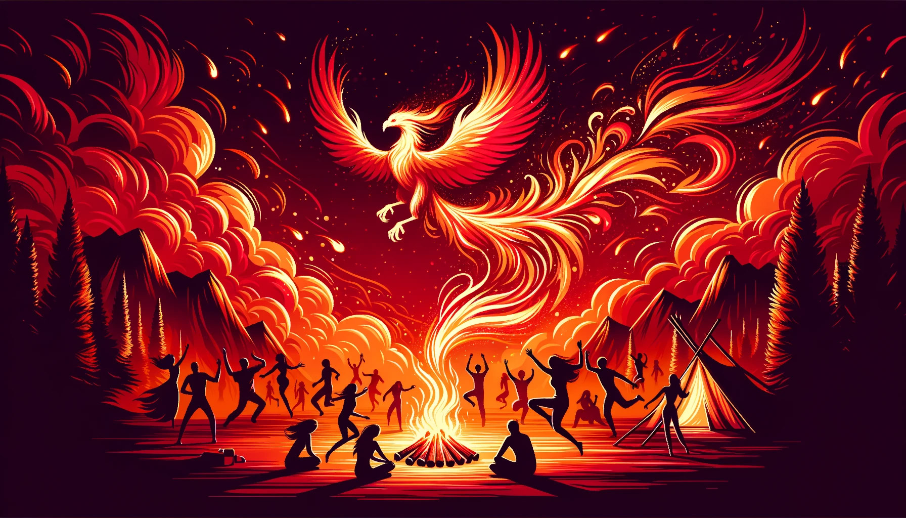 Fire Enchanting Bird