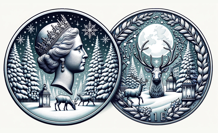 Head Tails Christmas Theme Coin 1