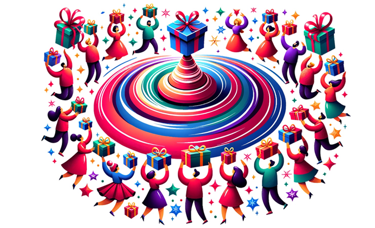 Rotating Gift Exchange Vector 1