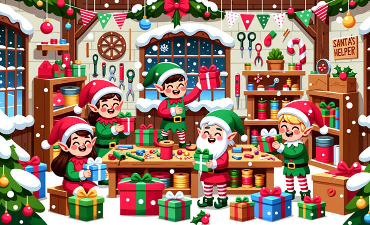 Santas Helper Workshop Vector 1