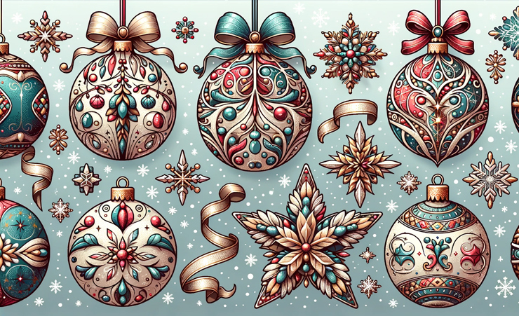 Vector Christmas Ornaments 1