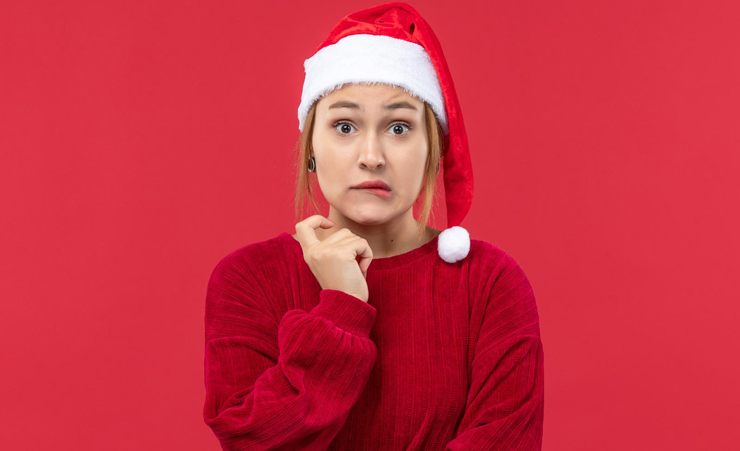 Woman Worried About Christmas 1