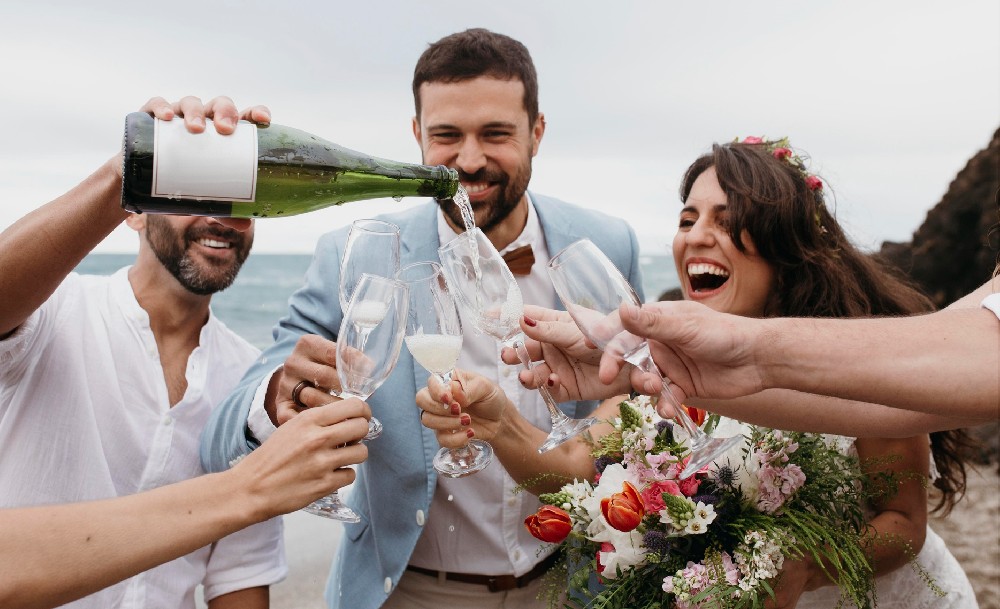Wine At Wedding Celebration