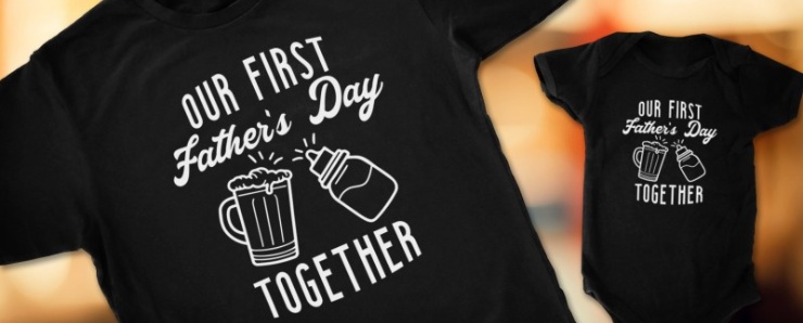 Our First Fathers Day Matching Tee