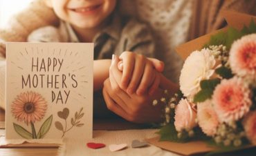 Mothers Day With Child And Card
