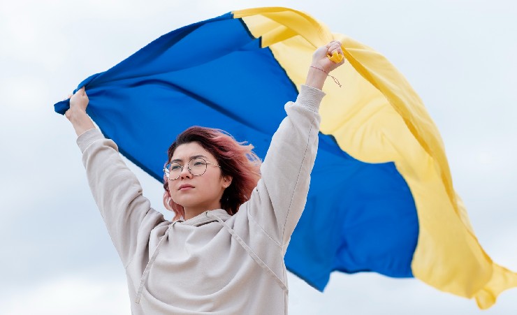 Sweden Mother With Flag