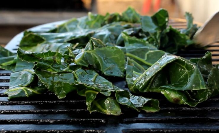 Grilling Collard Greens