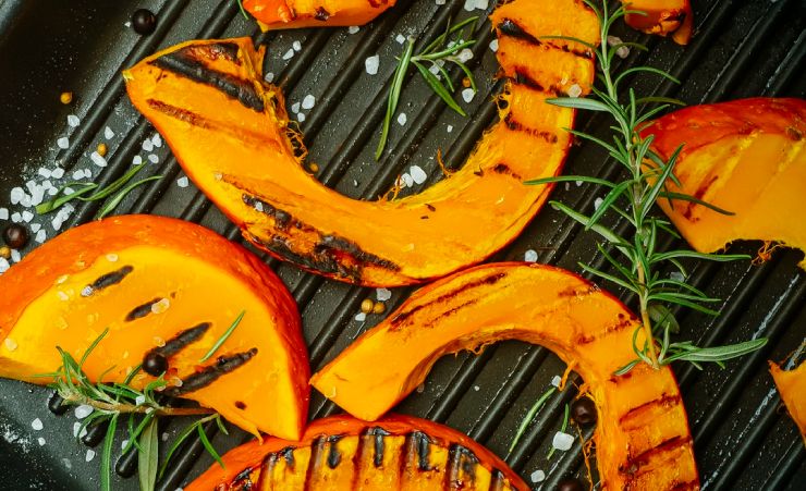 pan grilled pumpkin slices