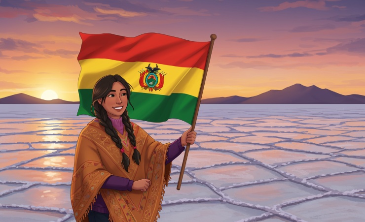 Bolivian Mothers Day Flag