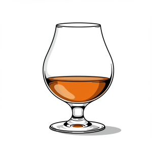 A Snifter Whisky Glass Illustration