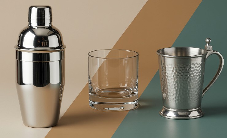 Barware Stainless Steel Glass Pewter