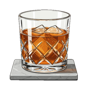 Old Fashion Whisky Glass Vector