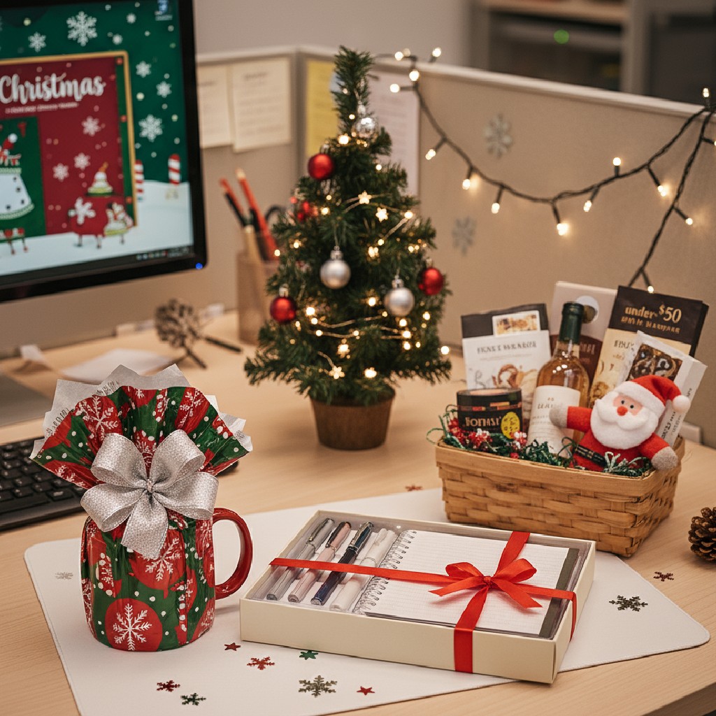 Office Gifts With Christmas Decorations