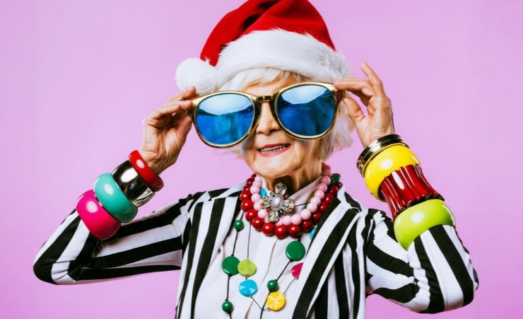 Grandma Christmas Happy