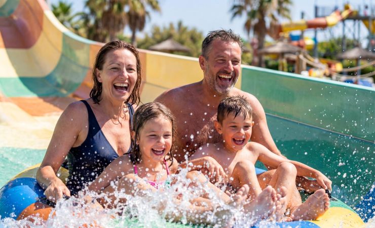 Family At Water Park