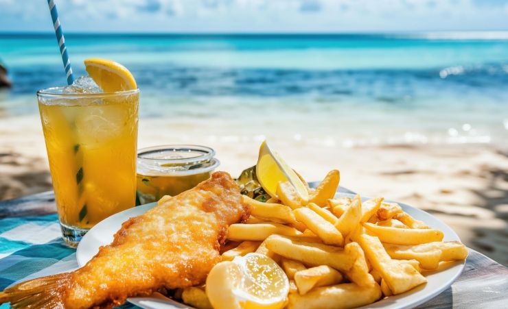 Fish And Chips Beach View