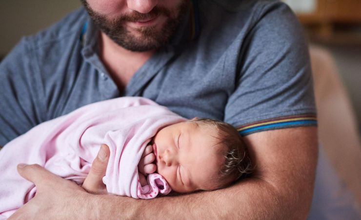 New Born With New Dad