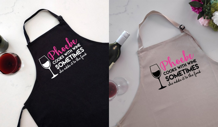Personalised Cook With Wine Apron