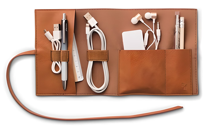Travel Tech Tidy Brown By IF Bookaroo