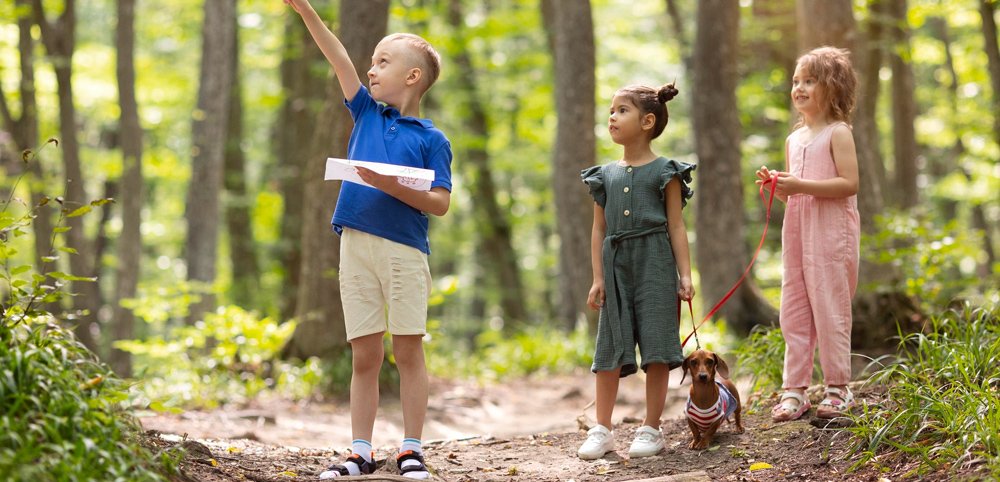 Kids On A Scavenger Hunt