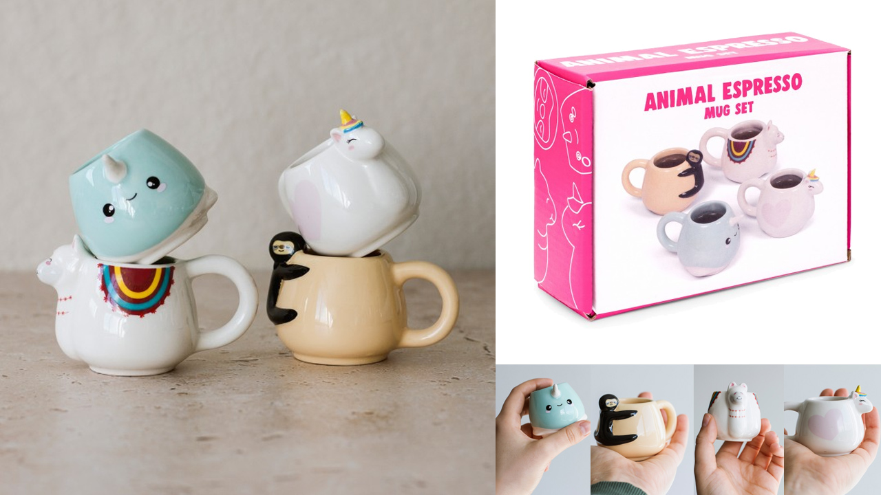 Animal Espresso Mug Set