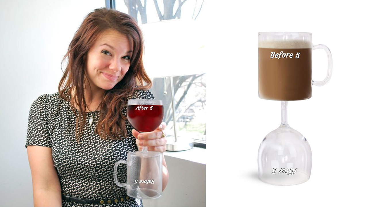 Before And After 5 Coffee Wine Glass