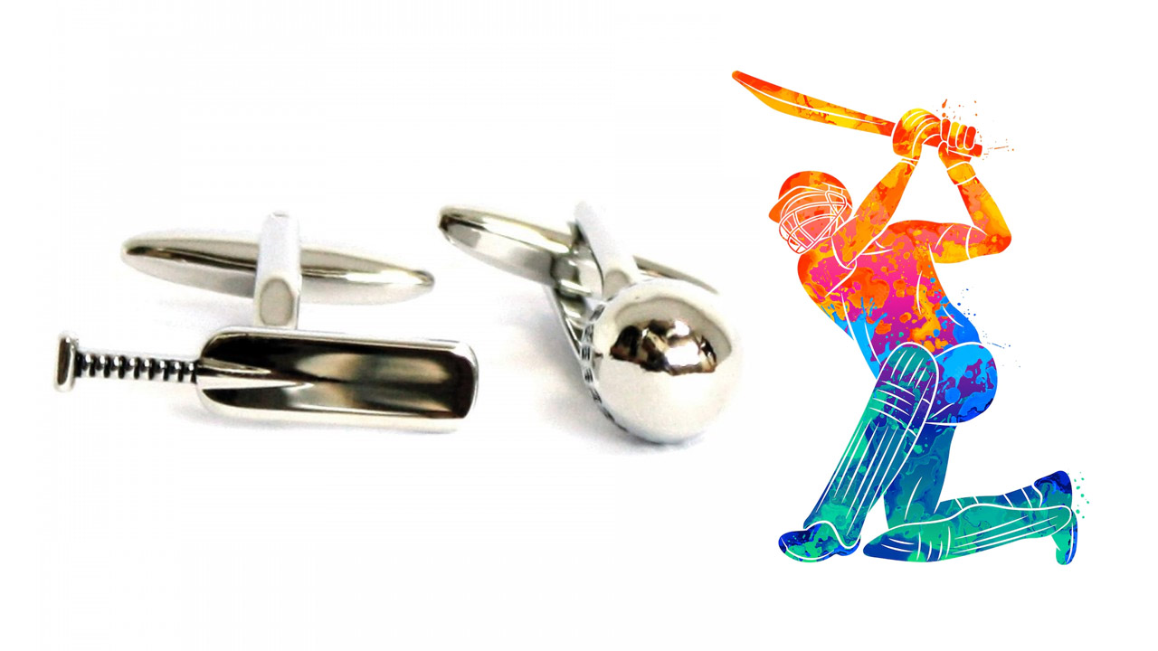 Cricket Set Cufflinks With Box