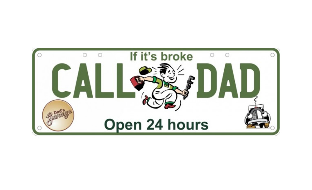 Call Dad Garage Sign