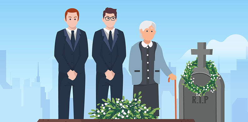 Funeral People Vector