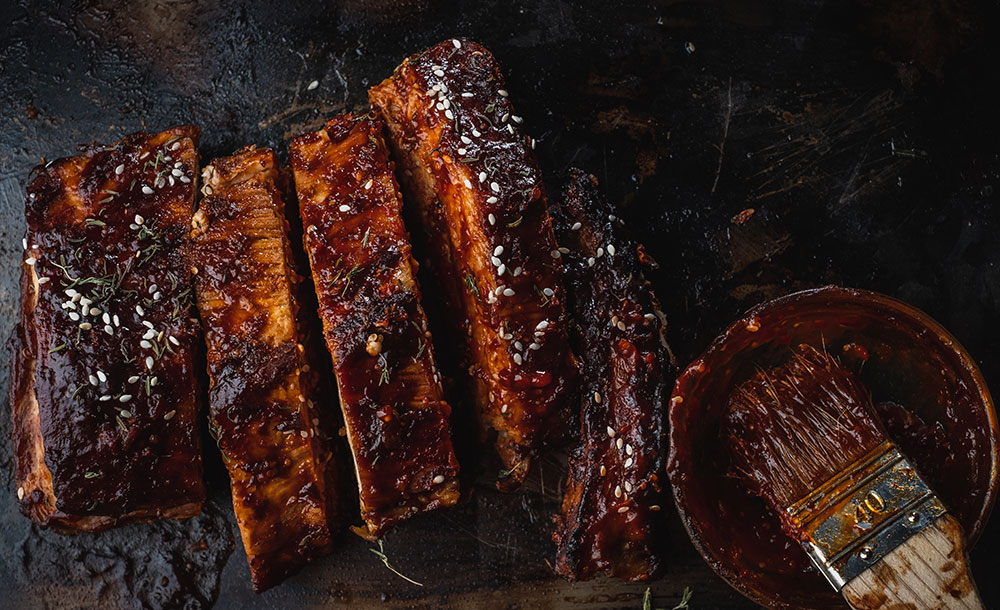 Rack Of Ribs Marinated Grilled