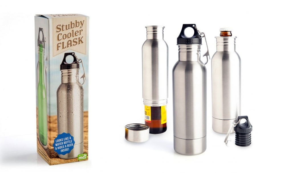 stubby cooler secret flask